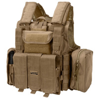 

Barska Loaded Gear VX-300 Tactical Plate Carrier Vest, Fits Small to 2X-Large, Dark Earth