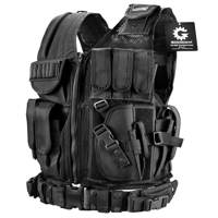 

Barska Loaded Gear Plus Size VX-200 Tactical Vest, Right Hand, Fits Adult 2XL-4XL, Black