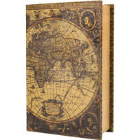 

Barska Antique Map Book Lock Box with Key Lock
