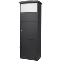 

Barska MPB-600 Parcel Drop Box with Package Compartment, Large Stainless Steel Door, Black