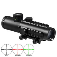 

Barska 4x30 Electro Sight Multi-Rail Riflescope, Matte Black with Green Laser, Flashlight and Illuminated Red/Green Mil-Dot Reticle, Integrated Picatinny Mount