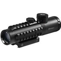 

Barska 4x30 Electro Sight Multi-Rail Riflescope, Matte Black with Green Laser, 210 Lumen Flashlight and Illuminated Red/Green Mil-Dot Reticle, Integrated Picatinny Mount