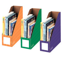 

Bankers Box Bankers Box 4" Magazine File Holders, 3/Pack, Purple/Green/Orange
