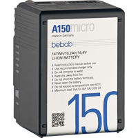 

bebob A150 Micro 3-Stud Gold Mount Rechargeable Li-Ion Battery, 14.4V/10.2A /147Wh