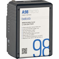 

bebob A98 Micro 3-Stud Gold Mount Rechargeable Li-Ion Battery, 14.4V/6.8Ah/98Wh