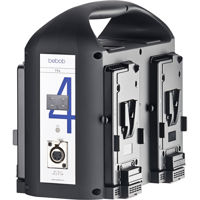 

bebob VS4 4-Channel Portable Simultaneous Charger with Built-In AC Adapter for V-Mount Li-Ion Batteries, 165W DC-Out