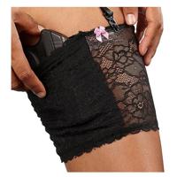 

Bulldog Ladies Concealed Carry Lace Thigh Holster with Garter Strap for Up to 1 lbs Mini Autos, Small, 2 Pack (Black and White)