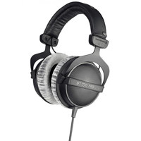 

Beyerdynamic DT 770 Pro 250Ohms Dynamic Closed Headphone, 5Hz-35kHz Frequency Response, 10' Single Sided Coiled Cable with Stereo Jack Plug & 1/4" Adapter