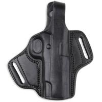 

Bulldog Deluxe Molded Revolver Black Leather Holster with Thumb Break, Fits Standard Revolvers with 4" Barrel (S&W J & Model 85 or Similar Size), Right Hand, Medium