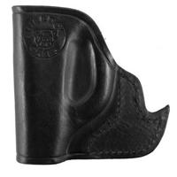 

Bulldog Molded Leather Inside Pocket Ambidextrous Holster, Fits Small and Mini Auto Pistols (LCP, Bersa .380, Sig 230, Walther PPK), Black