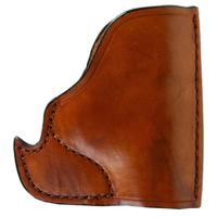 

Bulldog Right Hand Molded Leather Belt Slide Holster, Fits Small Frame Revolvers 2-4" Barrells (S&W J & Model 85), Tan
