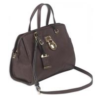 

Bulldog Satchel Style Purse with Holster, Fits Most Small Autos and Revolvers, Chocolate Brown Faux Leather