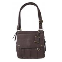 

Bulldog Medium Cross Body Style Purse with Holster Fits Most Small Autos and Revolvers, Chocolate Brown Faux Leather