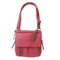 

Bulldog Medium Cross Body Style Purse with Holster Fits Most Small Autos and Revolvers, Pink Faux Leather