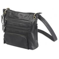 

Bulldog Large Cross Body Style Purse with Holster Fits Most Small Autos and Revolvers, Black Faux Leather