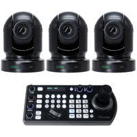 

BirdDog 3 Pack Eyes P200 1080P Full NDI PTZ Camera with Sony Sensor & HDMI/3G-SDI, Black- With BirdDog PTZ Keyboard Controller with NDI,VISCA,RS-232,RS422