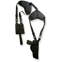 

Bulldog Deluxe Black Nylon Ambidextrous Shoulder Harness with Holster and Ammo Pouch, Horizontal, Fits Most Revolvers with 2-2.5" Barrels (Ruger SP 101)