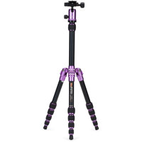 

MeFOTO Backpacker Travel Tripod Kit with Ballhead, 8.8 lbs Load Capacity, 4.26' (1.3m) Maximum Height, Purple