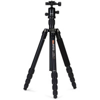 

MeFOTO RoadTrip Aluminum Travel Tripod with Ballhead, 17.6 lbs Load Capacity, 5.13' (1.56m) Max Height, Black
