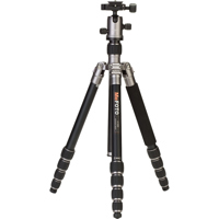 

MeFOTO RoadTrip Aluminum Travel Tripod with Ballhead, 17.6 lbs Load Capacity, 5.13' (1.56m) Max Height, Titanium Color.