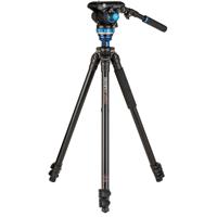

Benro A2573F Aluminum Single-Tube Video Tripod with S6 PRO Flat Base Fluid Video Head, Payload 13.2 lbs