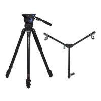 

Benro A373F Aluminum Video Tripod and BV6 Head Kit, 13.2lbs Capacity - With Benro DL-06 Dolly for Photo and Video Tripod