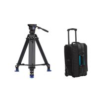 

Benro BV6 PRO Tripod Kit, Includes A673T Video Tripod, BV6 Video Head, QR13 Plate, Mid-Level Spreader, Dual Spiked Feet, Removable Rubber Feet, Strap and Carry Case - With Tenba Cineluxe Roller 21