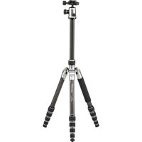 

MeFOTO Road Trip Carbon Fiber Travel Tripod Kit, 61.61" Max Height, 17.63 lbs, Titanium