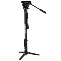 

Benro Connect Aluminum Video Monopod with 3-Leg Base and S4 PRO Flat Base Fluid Video Head, Payload 8.8 lbs