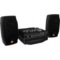 

Behringer Europort PPA200 200-Watt 5-Channel Portable PA System with Wireless Microphone Option, KLARK TEKNIK Multi-FX Processor and FBQ Feedback Detection