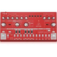 

Behringer TD-3 Analog Bass Line Synthesizer with VCO/VCF, 16-Step Sequencer/16-Voice Poly Chain, Distortion Effects, Red