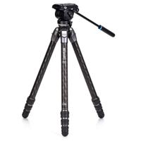 

Benro Tortoise Columnless with Leveling Base Carbon Fiber Three Series 4-Leg Section Tripod with S4PRO Flat Base Video Head