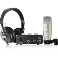 

Behringer U-PHORIA STUDIO Complete Recording/Podcasting Bundle with UM2 USB Audio Interface, Condenser Microphone and Studio Headphones