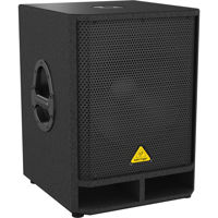 

Behringer Eurolive VQ1500D High-Performance Active 500-Watt 15" PA Subwoofer with Built-in Stereo Crossover, 65Hz-150Hz Frequency Response