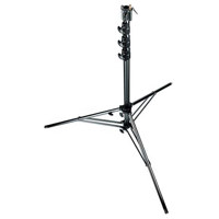 

Manfrotto 15'9" Black Super Stand with 4-Sections, 3 Risers, & a Levelling Leg, Supports up to 77 lb.
