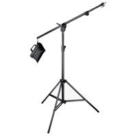 

Manfrotto Boom Stand 420 (Black Anodized), 3-Section Stand Convertible to Double Extension Boom and Stand, with Sand Bag (#3397B)