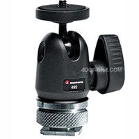 

Manfrotto Manfrotto 492LCD Micro Ball Head with Hot Shoe Mount, Supports 2kg, 4.4lbs.