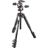 

Manfrotto 190XPRO 4-Section Aluminum Tripod Kit with X-PRO 3-Way Pan/Tilt Head, Quick Release Camera Plate, Horizontal Column