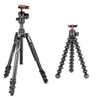 

Manfrotto Befree Advanced Special Edition 4-Section Aluminum Travel Tripod with 494 Center Ballhead for Sony Alpha Cameras, Lever Leg Locks - With Joby GorillaPod 3K Kit, Black