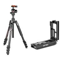 

Manfrotto Befree Advanced Special Edition 4-Section Aluminum Travel Tripod with 494 Center Ballhead for Sony Alpha Cameras, Lever Leg Locks - With Gitzo Aluminum L-Bracket for Sony a7R III & a9