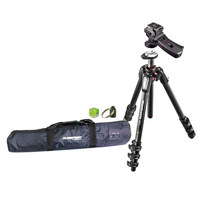 

Manfrotto MT055CXPRO4 Carbon Fiber 4 Sections Tripod with Horizontal Column, - Bundle With Manfrotto 322RC2 Grip Action Ball Head, Tripod Case, Bubble Level, Tripod Hangar