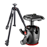 

Manfrotto 190X 3 Section Aluminum Tripod, Supports 15.4 lbs, 63" Max Height - Bundle With Manfrotto MHXPRO-BHQ2 XPRO Ball Head with Quick-Release