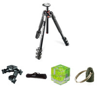 

Manfrotto MT190 XPRO4 Aluminum 4-Section Tripod with Horizontal Column, 63" Max Height - Bundle With Bogen 056 3D Junior Head (3025),FP 30" Deluxe Tripod/Lightstand Case, Triple Bubble Level, Tripod Hanger