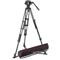 

Manfrotto 504X Fluid Video Head with Aluminum Twin Leg Tripod with Ground Spreader