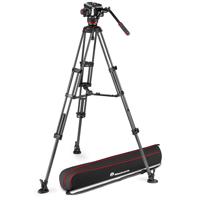 

Manfrotto 504X Fluid Video Head with Carbon Fiber Twin Leg Video Tripod and Middle Spreader