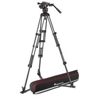 

Manfrotto Nitrotech 608 Fluid Video Head with Carbon Fiber Twin Leg Tripod and Ground Spreader