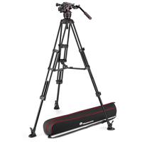 

Manfrotto Nitrotech 608 Fluid Video Head with Aluminum Twin Leg Tripod and Mid-Level Spreader