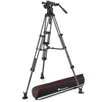 

Manfrotto Nitrotech 612 Fluid Video Head with Carbon Fiber Twin Leg Tripod and Mid-Level Spreader