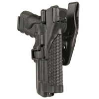 

Blackhawk SERPA Level 3 Light Bearing AUTO LOCK Duty Holster for Glock Gun Models, Right Hand, Black Basketweave