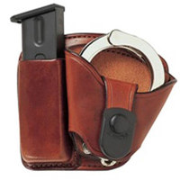 

Bianchi Size 2 Leather Magazine and Handcuff Paddle Pouch, for Beretta 92, Ruger P89, Sig Sauer P226 Magazines, Tan